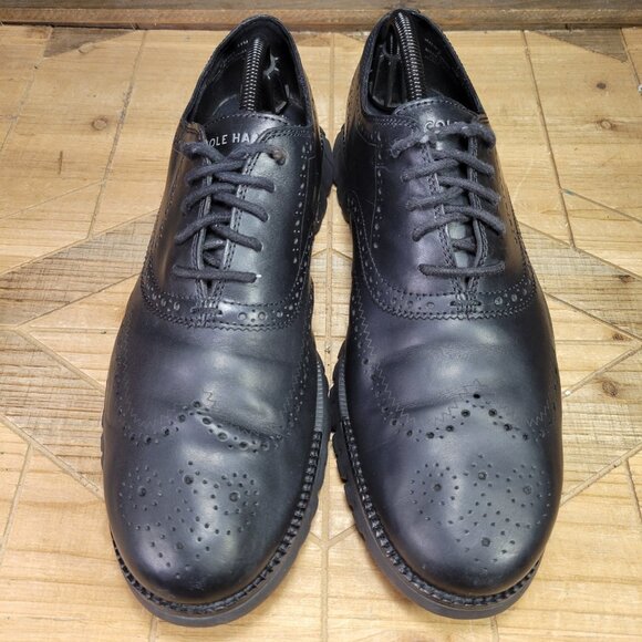 Cole Haan ZERØGRAND Men's 11 Remastered Wingtip Oxfords Style C39601 Black - Picture 3 of 12